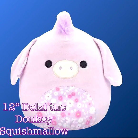 Squishmallows Other - Squishmallows Purple Donkey “Delzi” Animal Plush 12” NWT